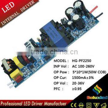 Soluxled 50W 1500mA 25-36V high efficiency led driver power supply