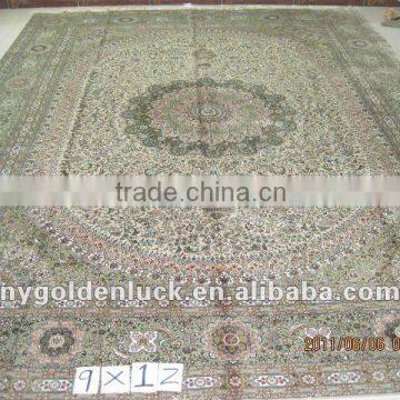 400L 9x12 hand knotted muslim plain prayer rug