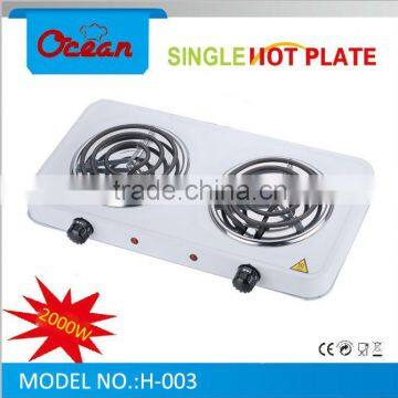 ELECTRIC HOT PLATE DOUBLE BURNER 2000W