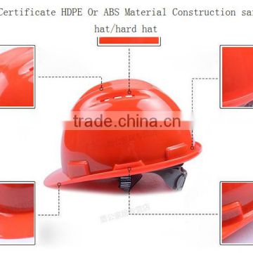 CE Certificate HDPE Or ABS Material Construction safety hat/hard hat