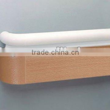 wood color curve pvc&aluminum handrail