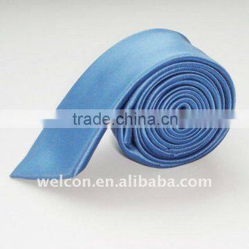 fashion mens 100% silk plain blue necktie