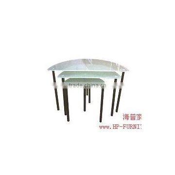 Glass and Metal Nest Table Set HP-9-002