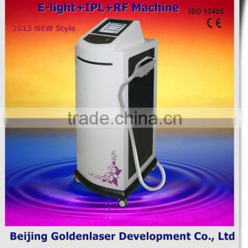 Hair Removal 2013 Multifunctional Beauty Equipment E-light+IPL+RF Machine Private Label Skin Care Wrinkle Removal