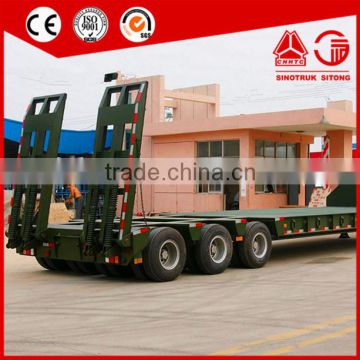 Cheap price 4 axle low bed semi trailer 100 ton 120 tons low bed truck trailer for sale