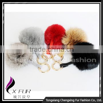 CX-R-49 Genuine Rabbit Fur Ball Keychain