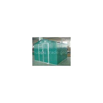 Green / White / Cream Movable 10x10 DIY Metal Shed For Workshop , Powder Coated Frame