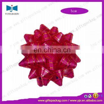 40cm diameter red pvc ribbon star bows