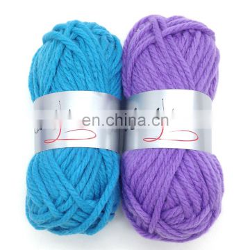 China supplier 4 ply 100% acrylic hand knitting yarn for blanket and carpet with bright colors