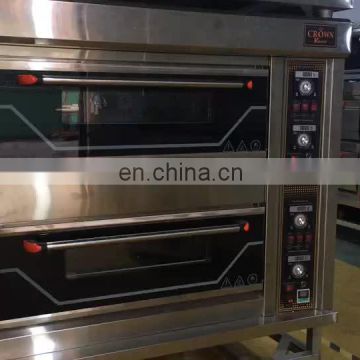 china 2 decks 4 trays electric glass door oven