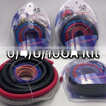 4 gauge auto amplifier car subwoofer wiring kit 4 awg copper wire kit with plastic blister