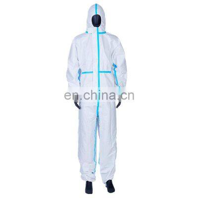 PPE Non Woven Protective coverall Chemical Protection Coverall With Hood Full Body