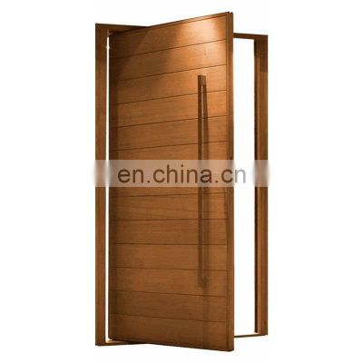 Villa Design Pivot Wood Doors with Sidelights