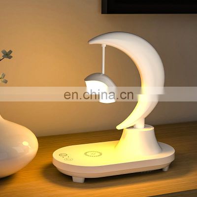 3D Stereo Surround Sound Music Night Light Usb Wireless Charging Auto 7 Color Changing Desk Lamp With Speaker