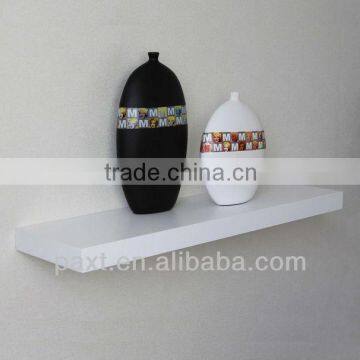 MDF floating wall shelf 60x25x3.8cm matt white