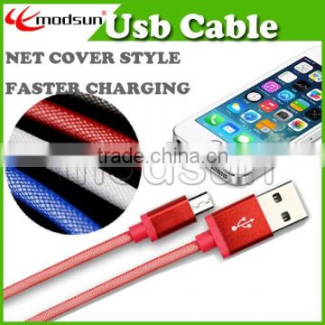 Fashions fishing net style strong wire for iPhone 6 cable fast charging&sync