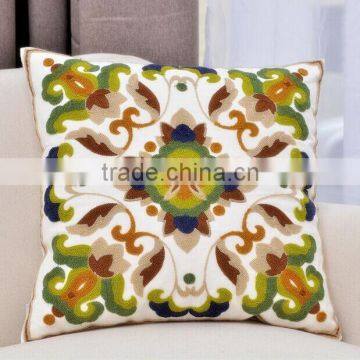 cotton canvas cushion covers, canvas towel embroidered decorative seat covers