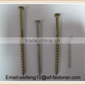 Yellow zin concrete screw,Torx30/25 China supplier,manufacture,exporter