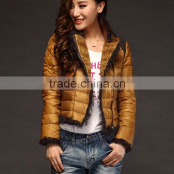 Women Down Coat Lamb's Wool Warm Winter Jacket Customization OEM Type Factory Guangzhou Baiyun