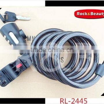 RL-2445 steel spiral cable lock with dust cover