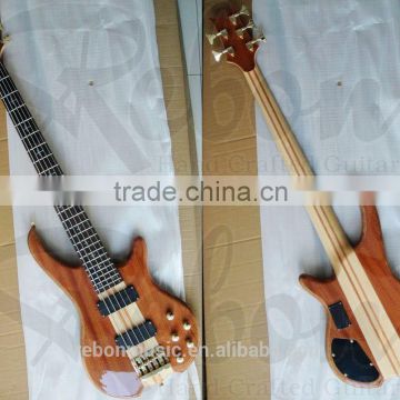 5 string neck through body electric bass guitar with active pickup