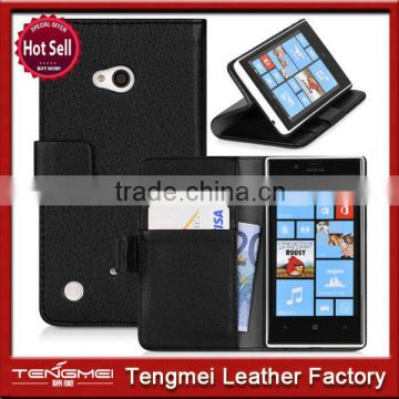 Card Holder Genuine Leather Wallet Case For Nokia Lumia 720 With Money pocket,Lumia 720 Wallet Case