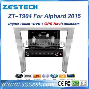 Car Dvd player for Toyota Alphard 2015 Car Dvd player with GPS Navigation,Radio,Audio,Bluetooth,RDS,3G,wifi,V-10disc, ZT-T904
