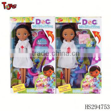fashional design 9.5' solid body doctor doll with doctor set