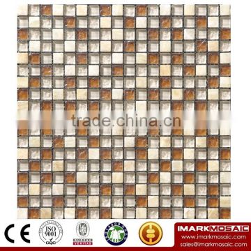 IMARK Mixed Color Crystal Mix Marble Mosaic Tiles for 15*15mm Code IXGM8-040