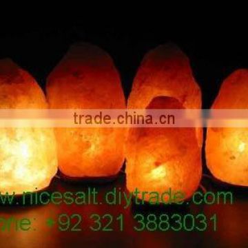 Beautiful Carved Natural Himalayan Rock Crystal Salt Lamp