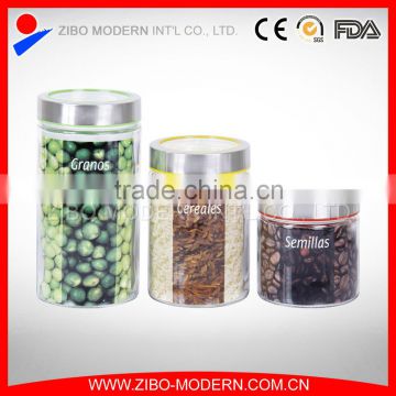 Good Quality Fancy Glass Jars And Lids Airtight Glass Candy Container