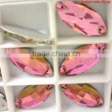 New coming different types crystal glass sew on resin stone 2016