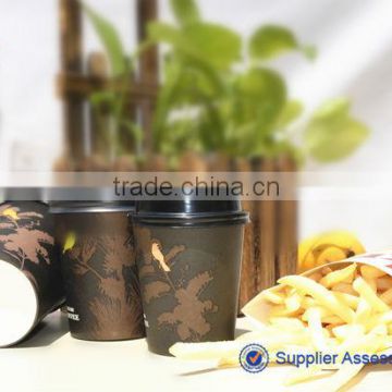 Good environment/custom printed Chinese coffee paper cup with lid wholesale