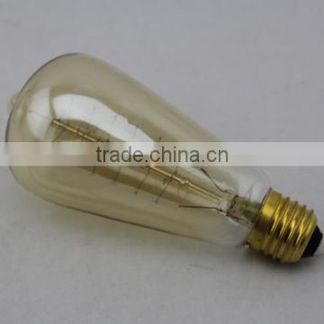 220V 110V E27 E26 Vintage Edison Lamp Factory Price 40W 60W Edison Bulb ST64