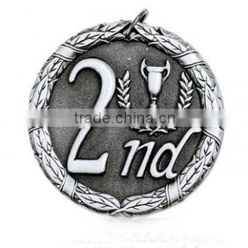 2st place silver medal/sport medal metal or iron material Ranking medals metal mdeals