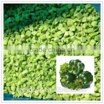 New crop IQF Frozen Green pepper dices