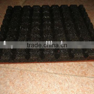 recycled rubber tiles/mats/flooring 500*500*40mm EN1177 certificate