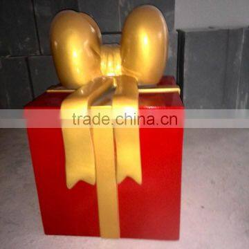 Red with gold frp Christmas gift box