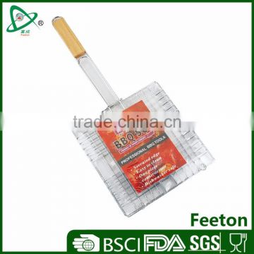 Disposable grill korean bbq exhaust mesh with wooden handle