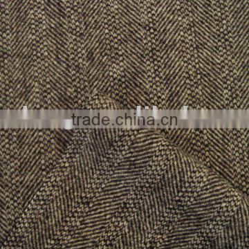 Wool herringbone fabric