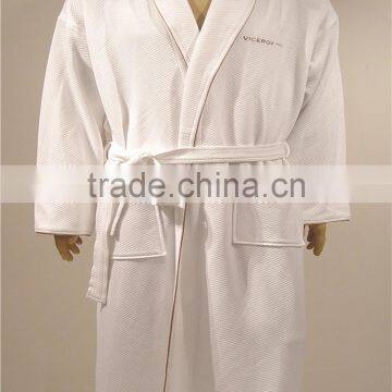 Star Hotel Used White 100% Cotton High Quality Modal Waffle Bathrobe