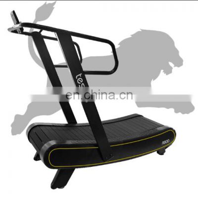 home use running machine non-motorized self-generated home exercise equipment manual curved  treadmill for gym use