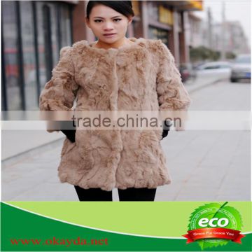 2013 Fashion Women Winter Rabbit Fur Coat