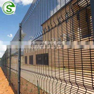 Factory price anti-climb galvanized security welded wire mesh fence panels Clear view fencing Zambia