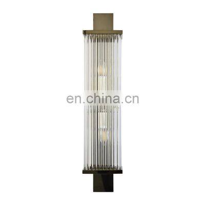 HUAYI Modern Golden Wall Lamp Custom Hotel Glass Decorative Wall Lamp