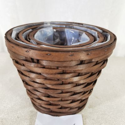 Wicker Laundry Basket With Ears And Plastic Liners Willow Basket Large
