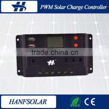 China Original Design 10A PWM Charge Controller,PWM Solar Charge Controller 12v 24v auto LCD Display
