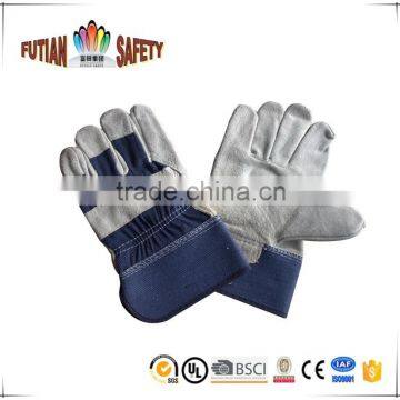 FTSAFETY CE certified cowhide split leather safety working hand gloves full palm glove                        
                                                Quality Choice