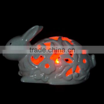 hot sale LED ceramic rabbit shape night light