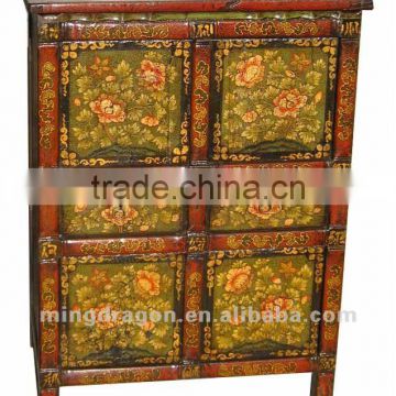 Chinese antique furniture pine wood Tibetan Cabinet